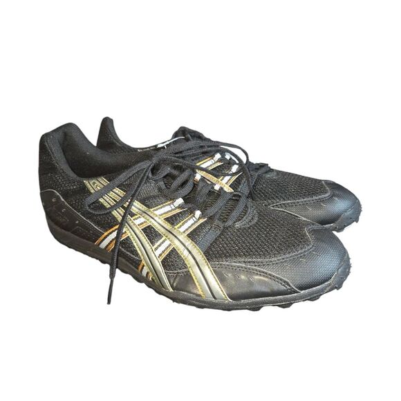 Asics GY606 Hyper XC Black, Silver & Gold Track & Field Shoes Spikes Size 11.5 - Picture 1 of 12